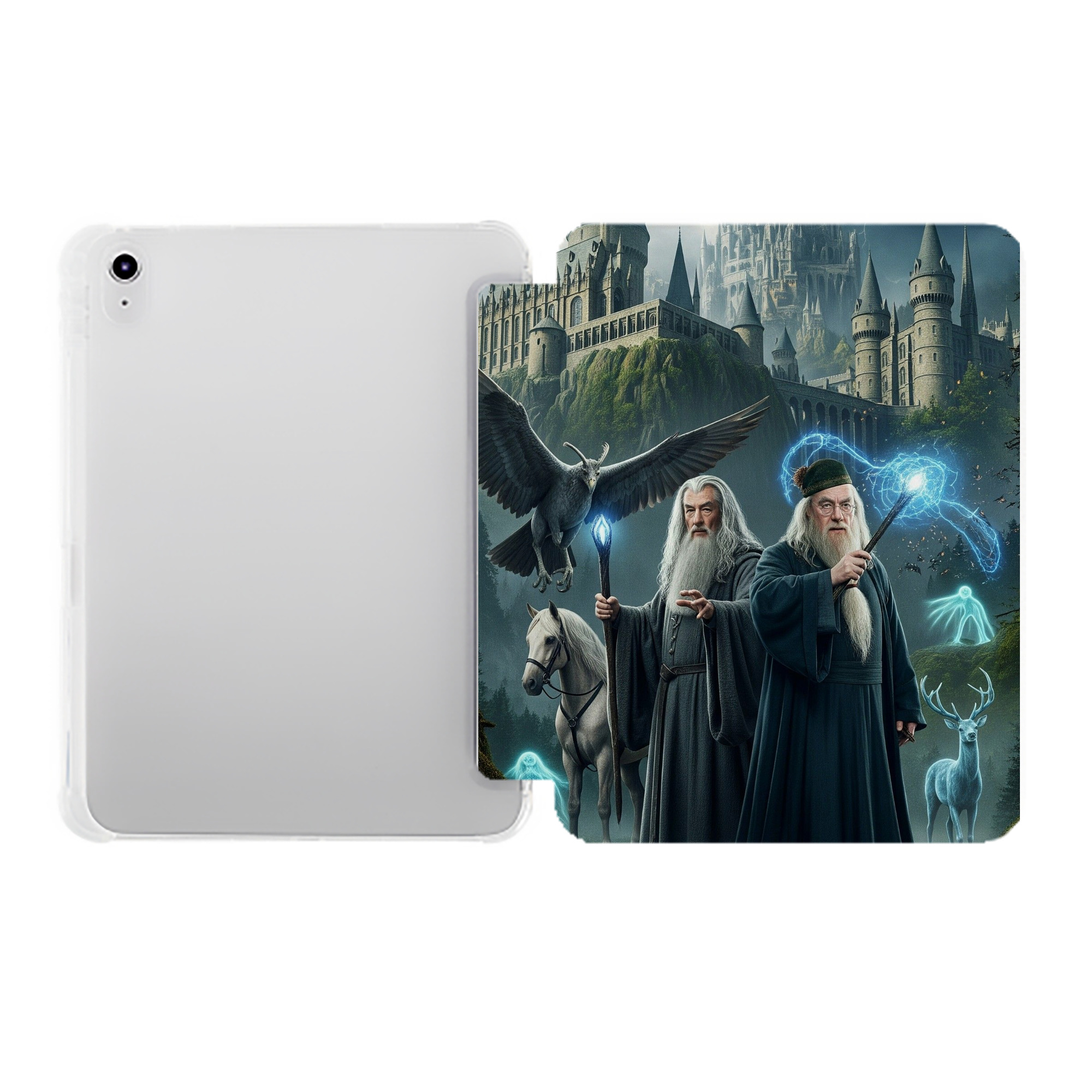 （画像用） Harry Potter ハリー・ポッターシリーズ IPad ケース ペン収納付き 三つ折りスタンド PUレザー×シリコン 対応機種9.5/10.5/10.9インチ